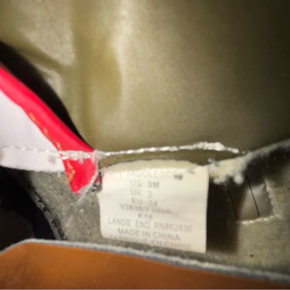 Adolescent Unisex Lands End Winter Sherpa Lined Boot size 3M - Picture 6 of 6